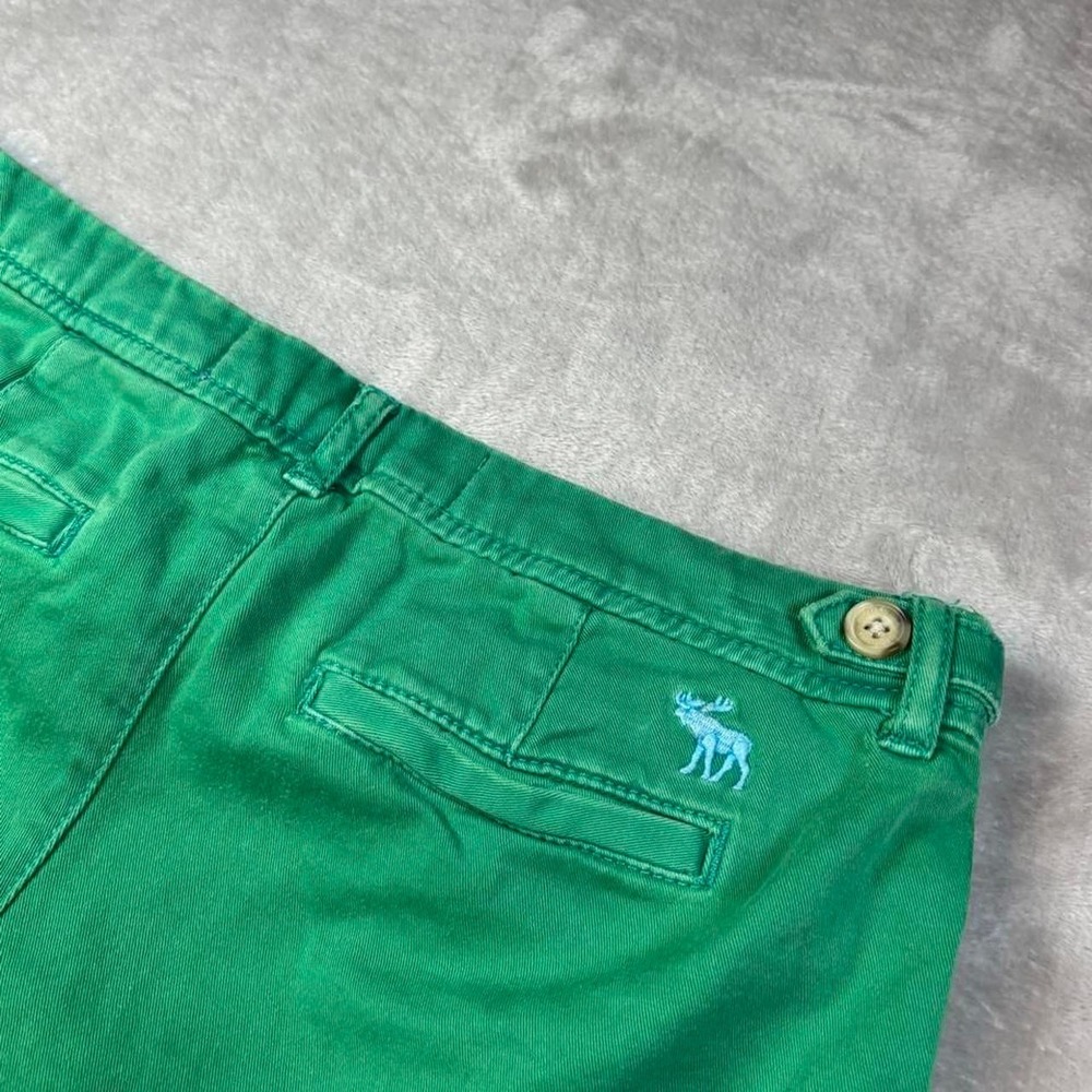 Y2K ambercrombie and fitch Green low rise shorts with adjustable waistband - Picture 7 of 7